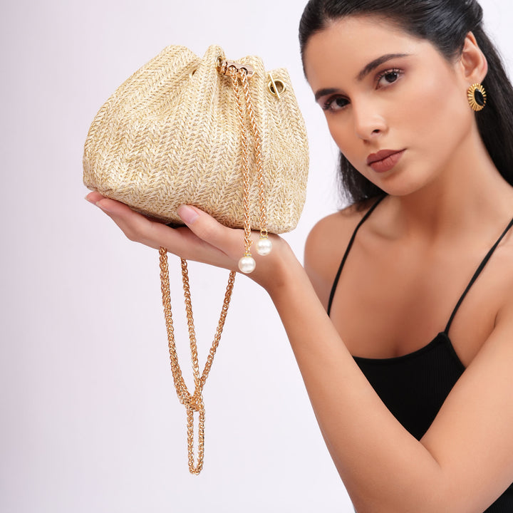 The Golden Weave Bag