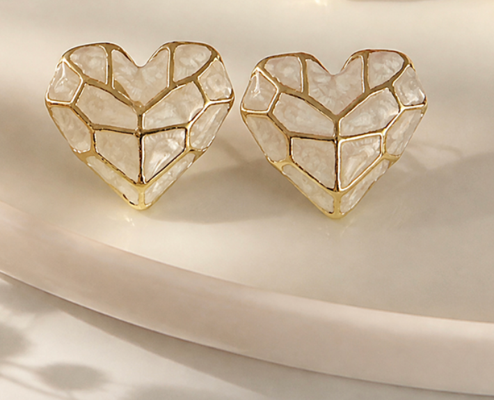 Ivory Mosaic Hearts
