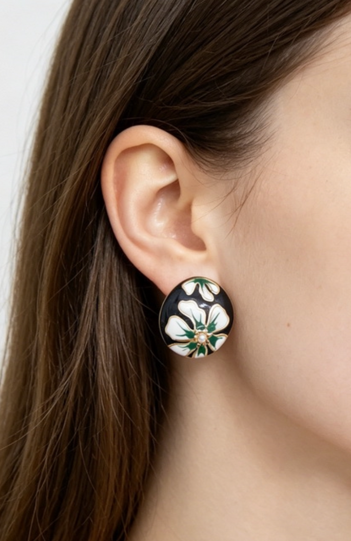 Black Bloom Studs