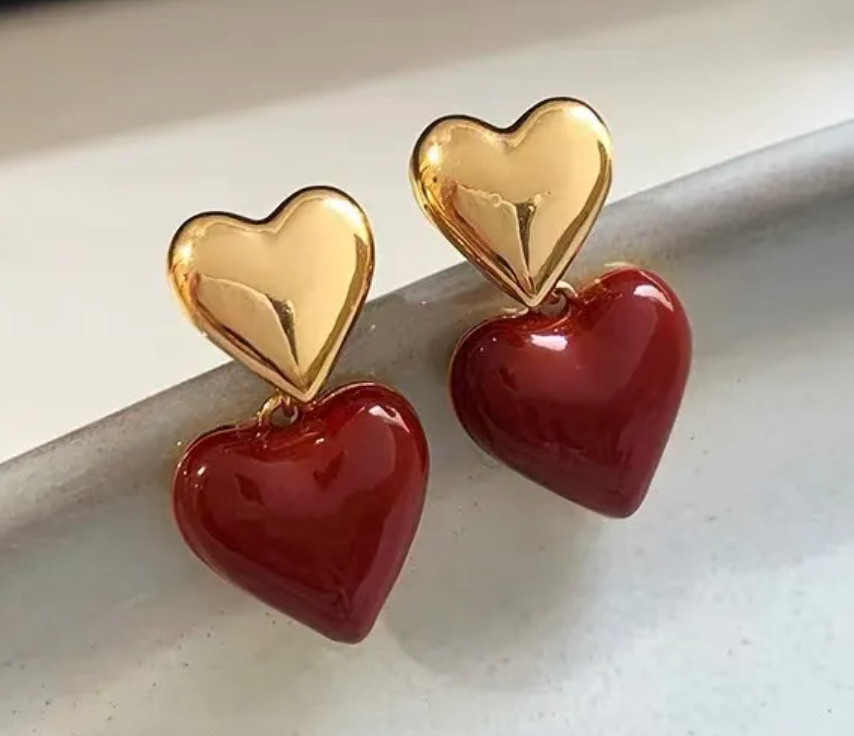 Ruby Duo Hearts