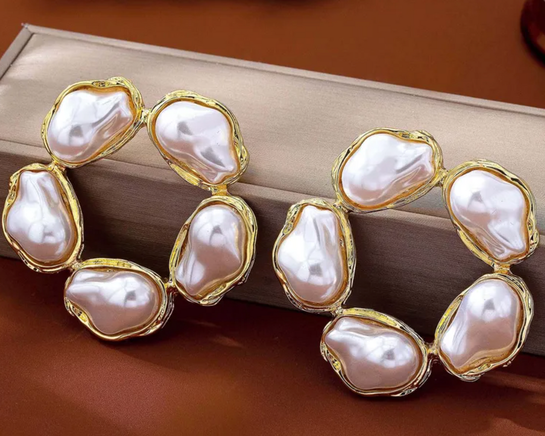 Pearl Halo Studs