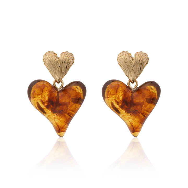 Amber Love Drop Earrings