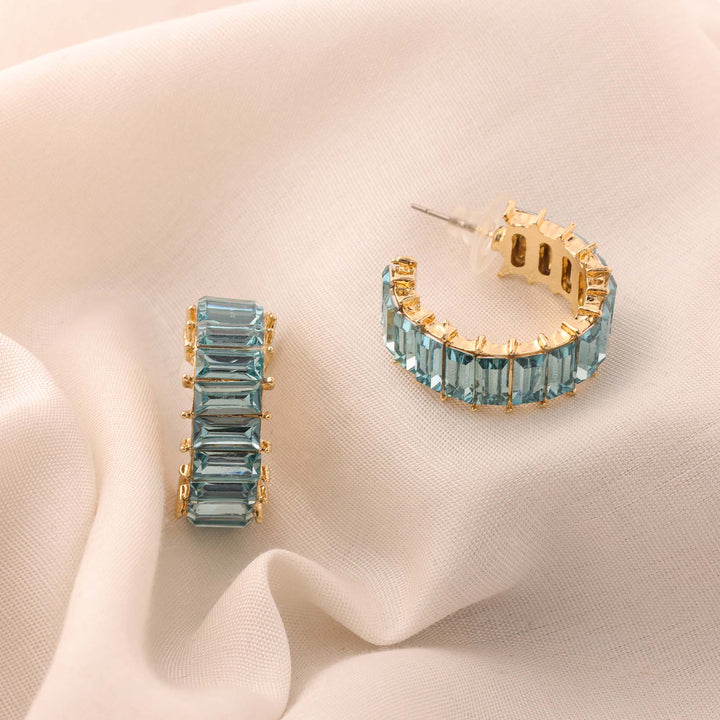 Aqua Prism Hoops