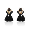 Black Tie Fringe Earrings