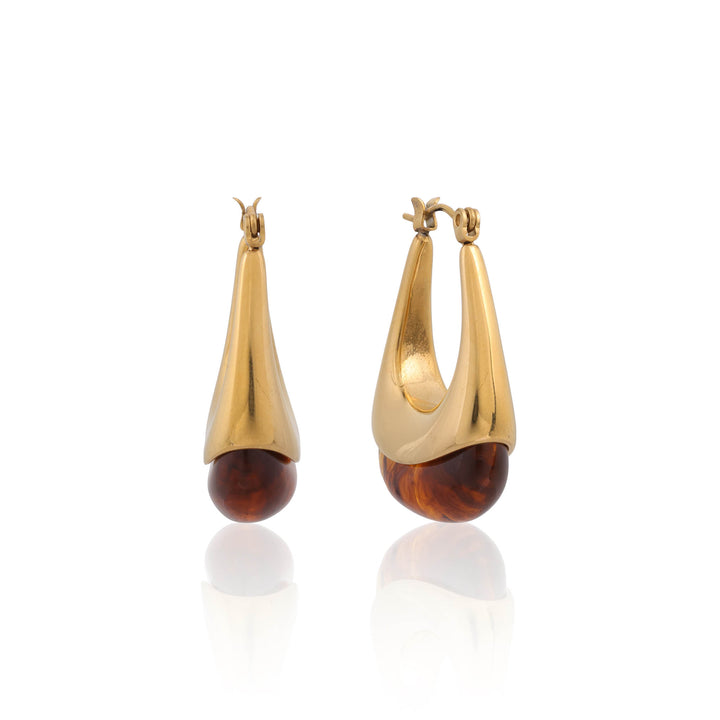 Caramel Teardrop Earrings