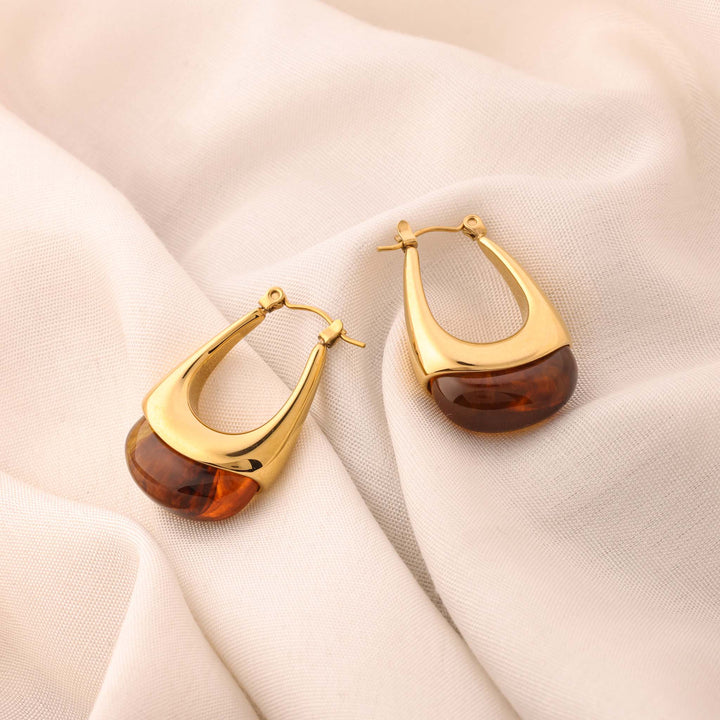Caramel Teardrop Earrings