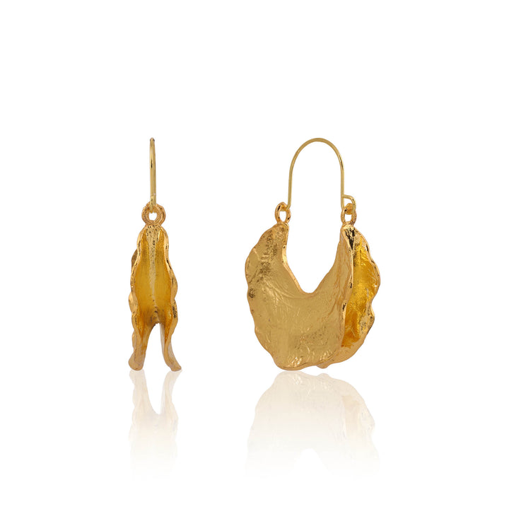 Crinkle Hoop Earrings