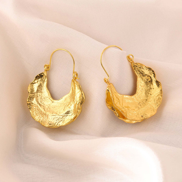 Crinkle Hoop Earrings