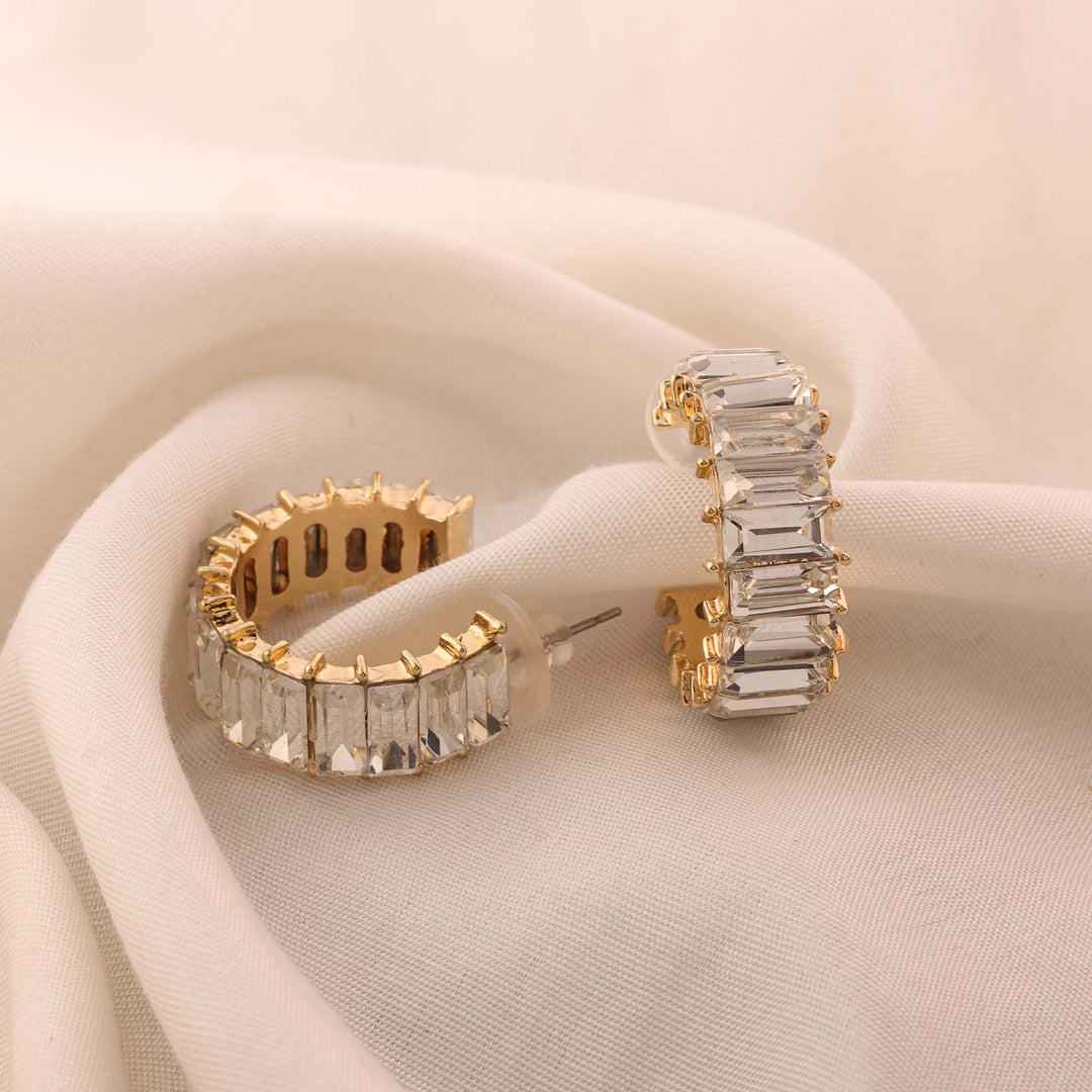 Crystal Column Hoops