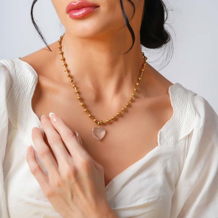 Crystal Core Heart Necklace
