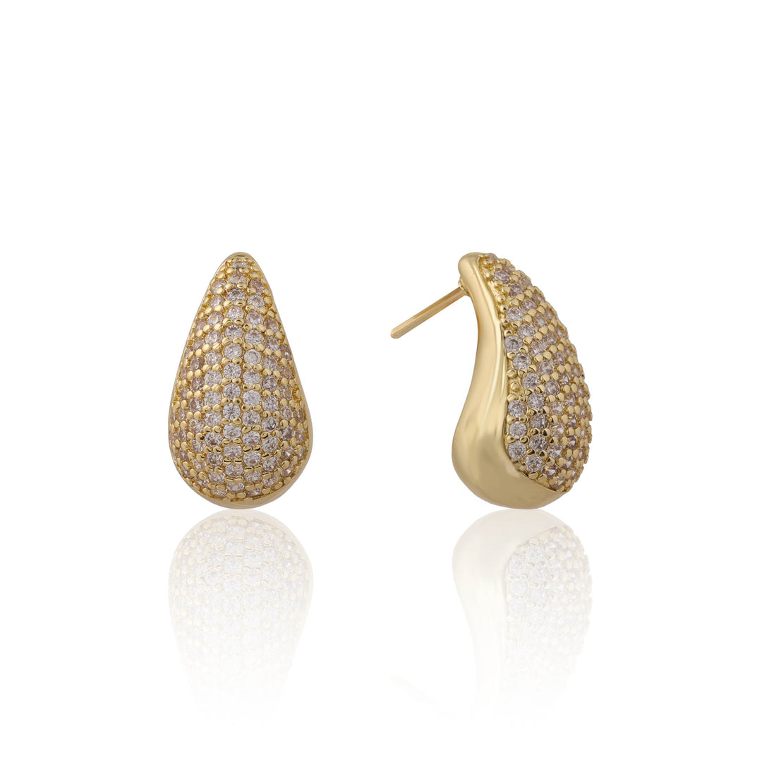 Crystal Teardrop Studs