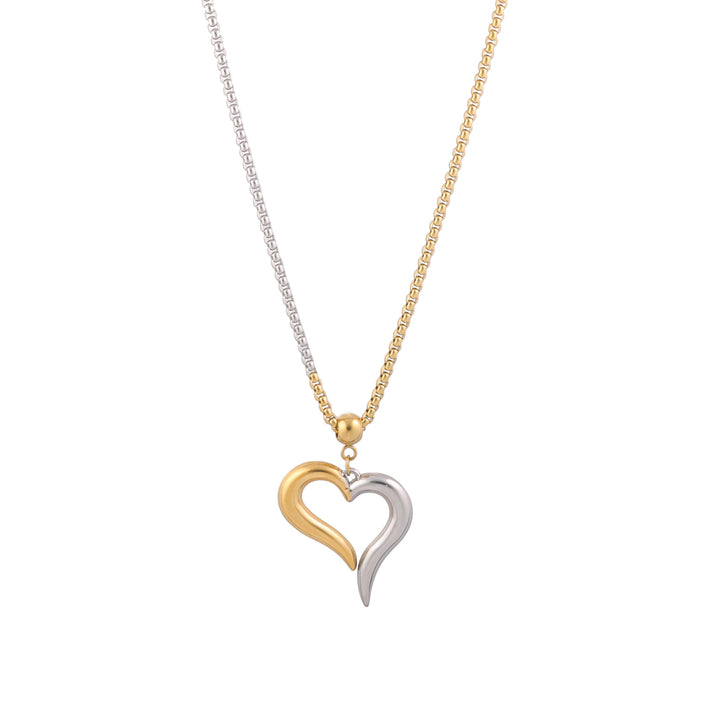 Dual Tone Heartbeat Necklace
