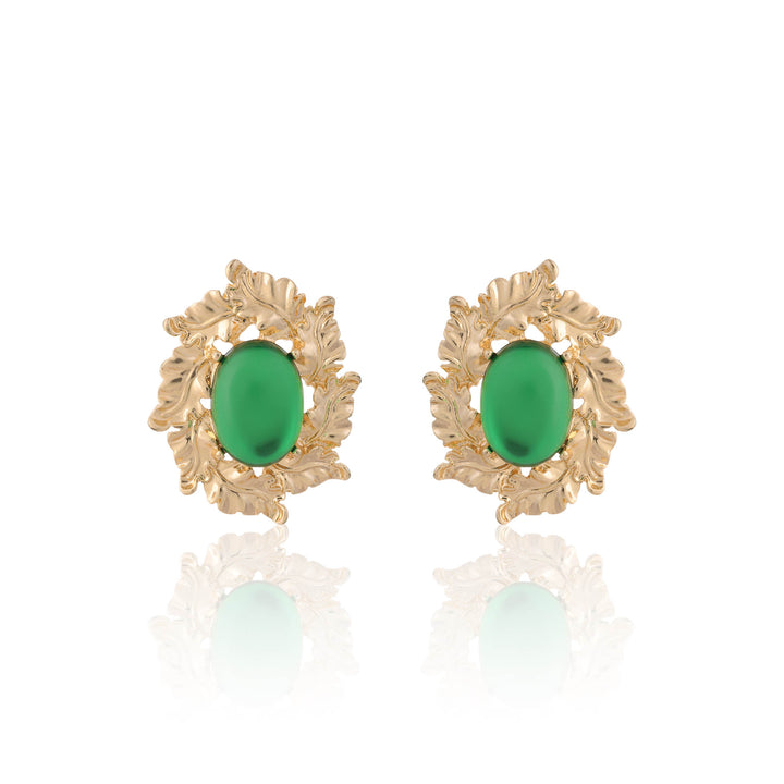 Emerald Flame Earrings