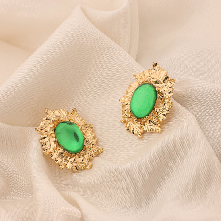 Emerald Flame Earrings