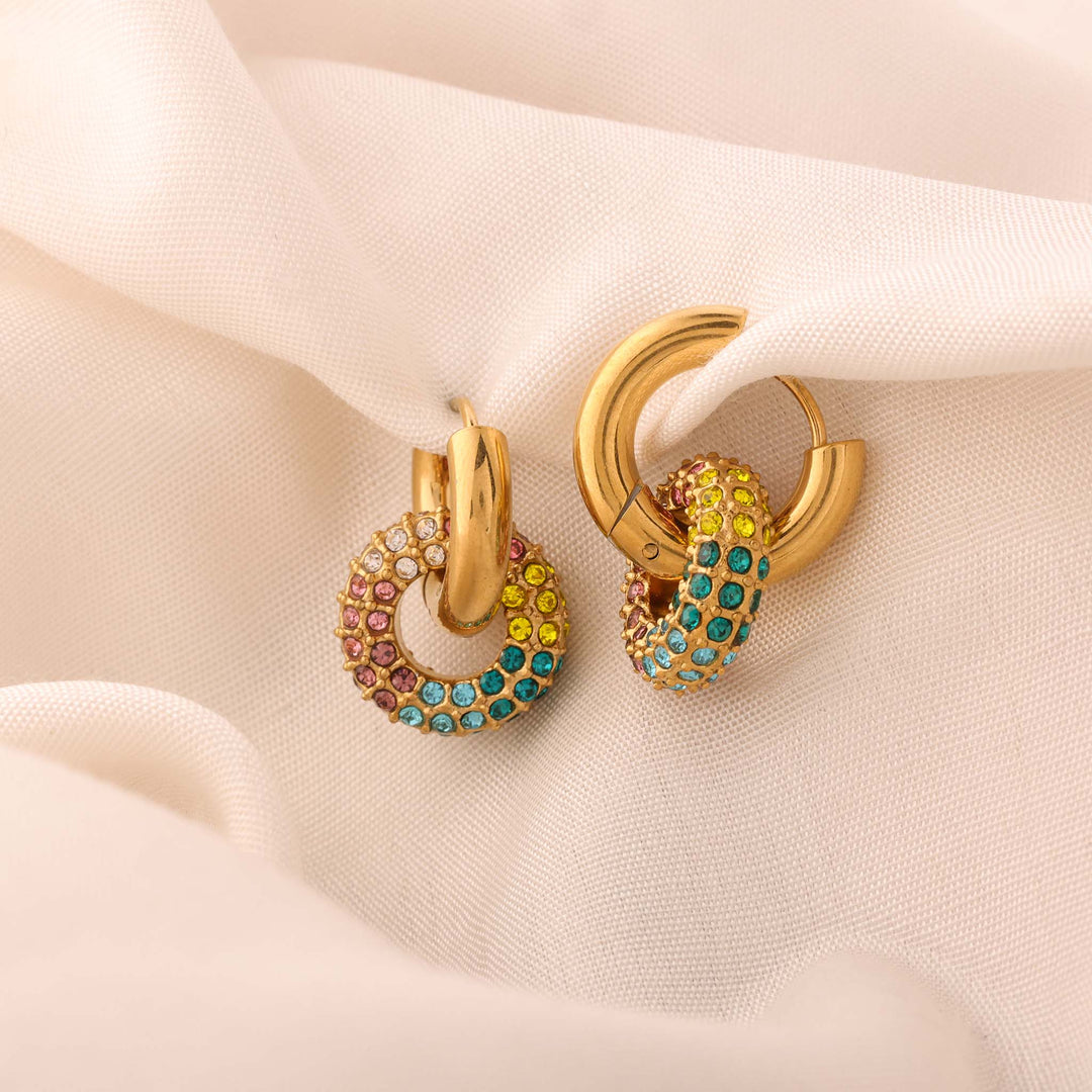 Emerald Glow Hoops