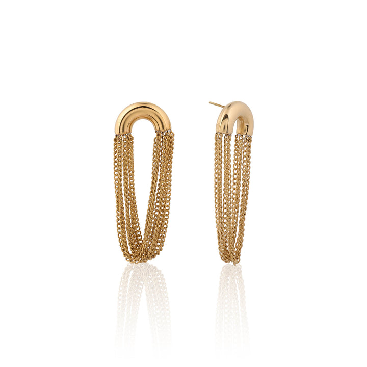 Flash Fringe Statement Earrings