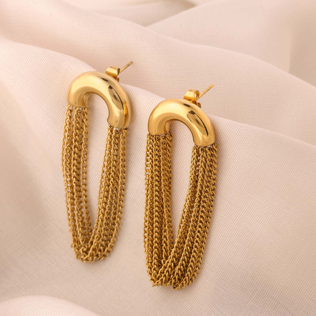 Flash Fringe Statement Earrings