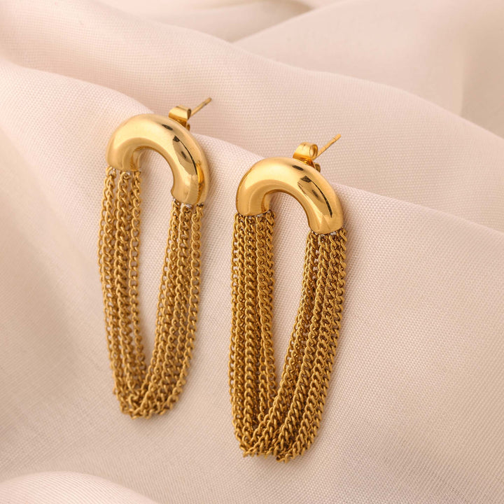 Flash Fringe Statement Earrings