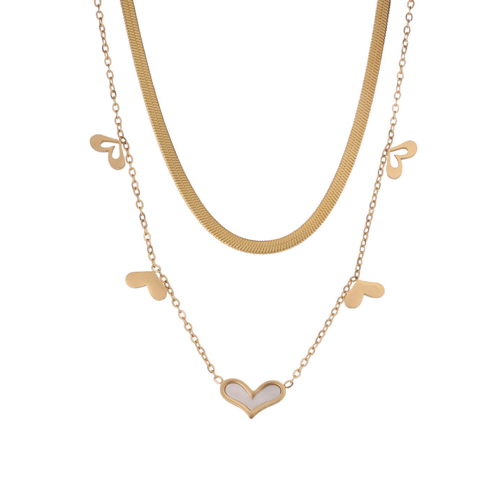 Flutters Hearts Layers Necklace