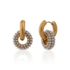 Gold And Pearl Loop Studs