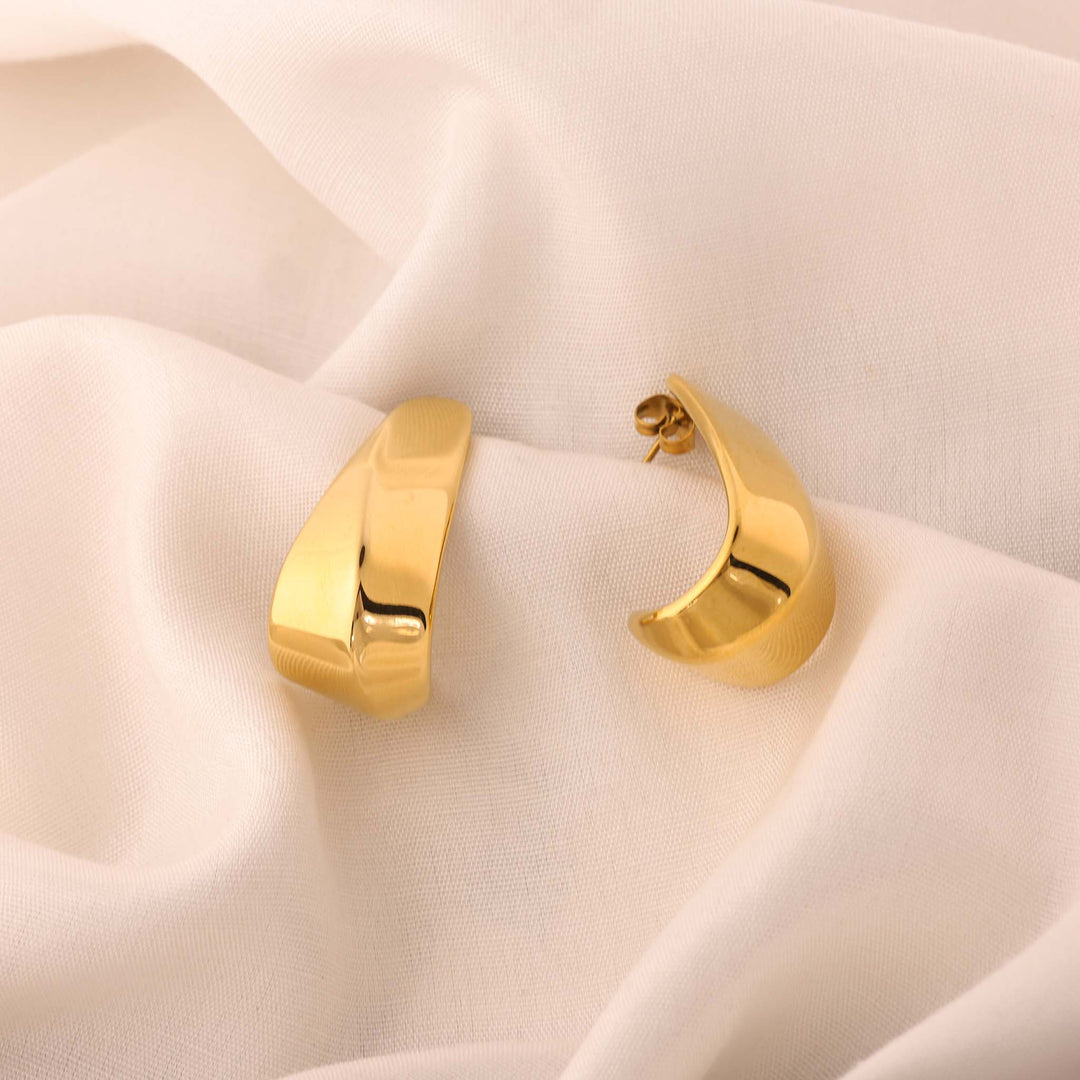Gold Wave Earrings