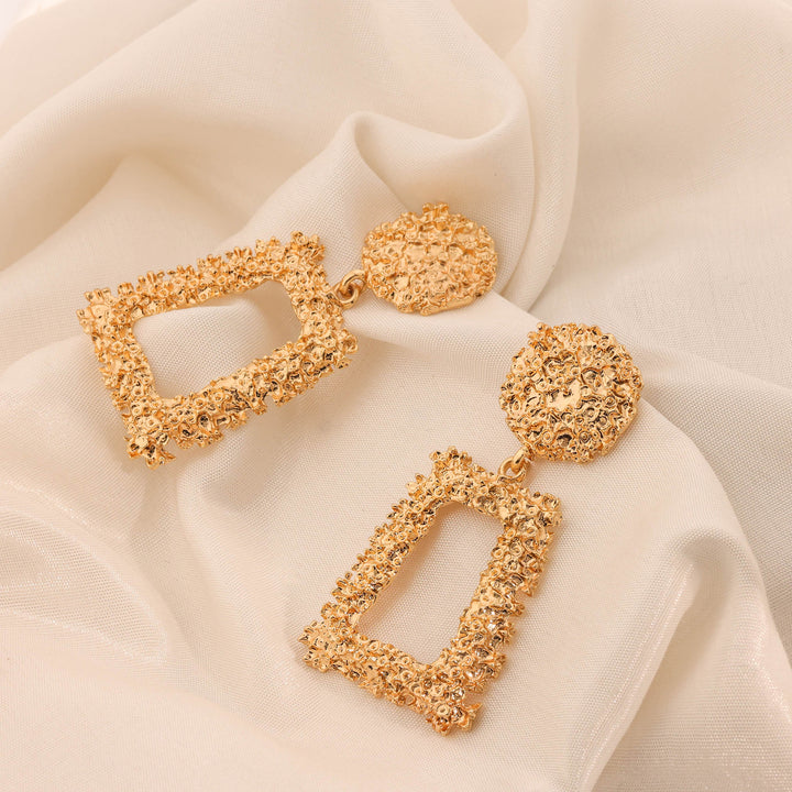 Golden Frame Earrings