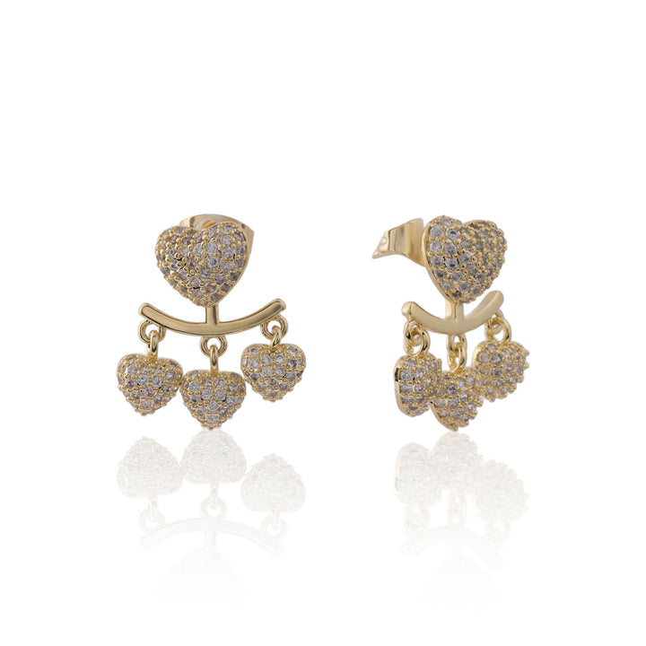 Golden Love Charm Earrings