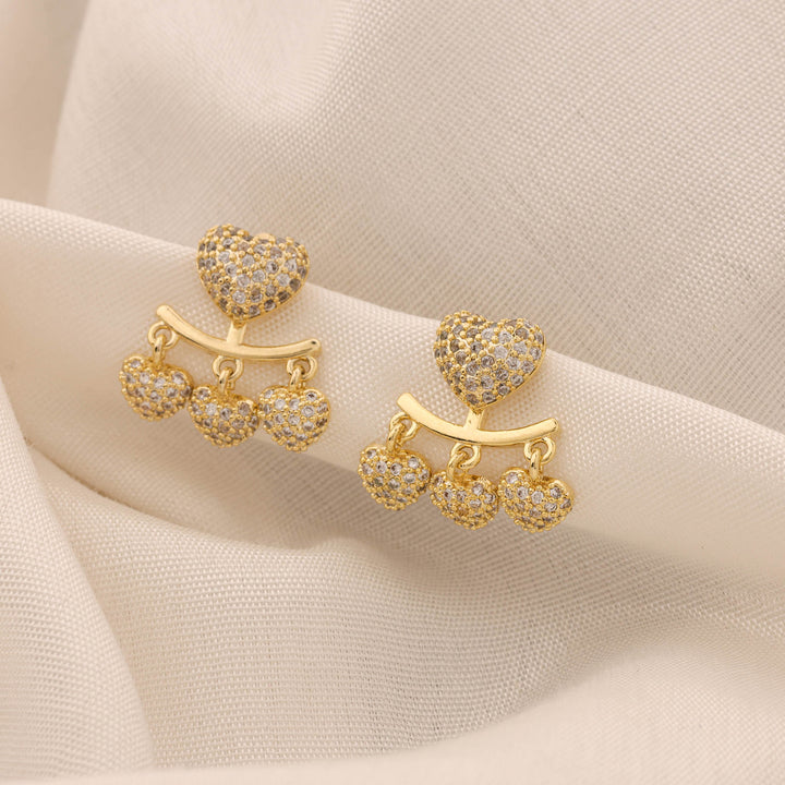 Golden Love Charm Earrings