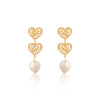 Golden Love Pearl Earrings
