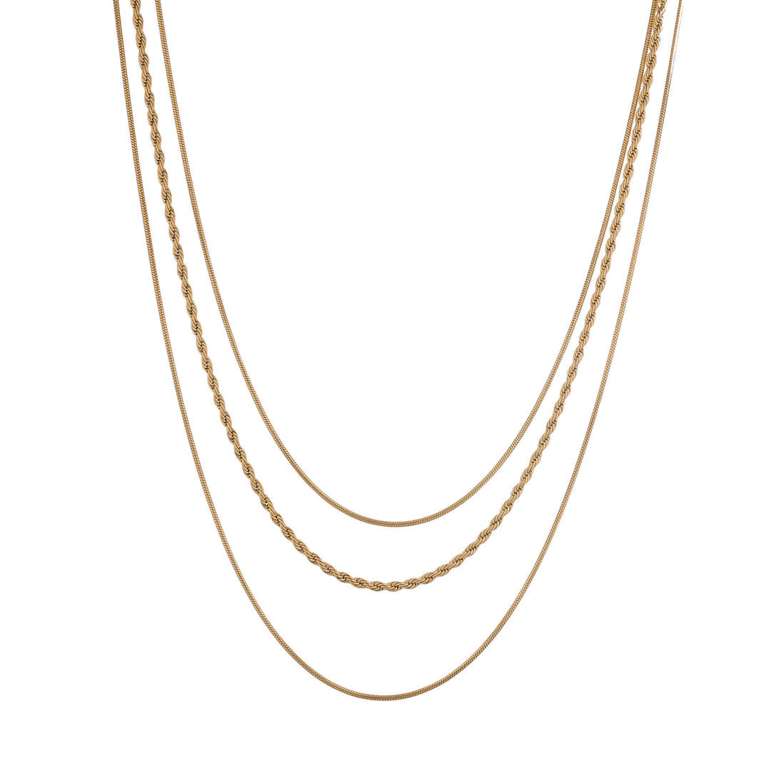 Golden Trio Layered Necklace