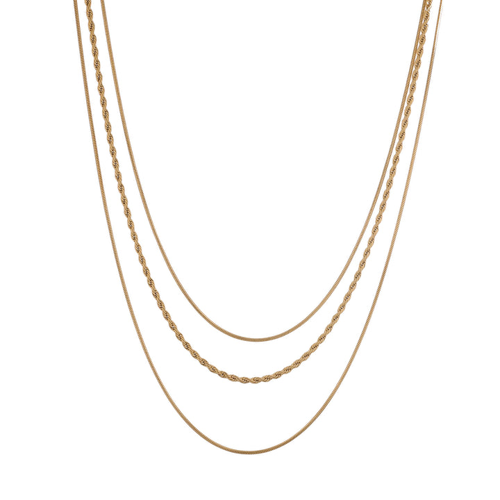 Golden Trio Layered Necklace