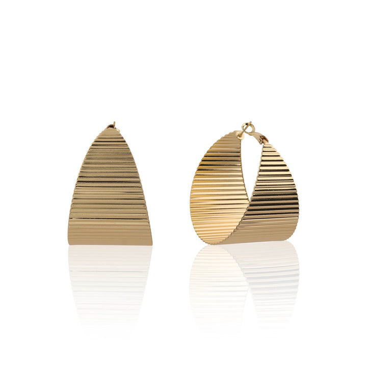 Golden Warp Hoops