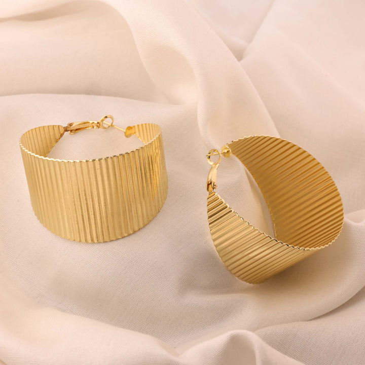 Golden Warp Hoops