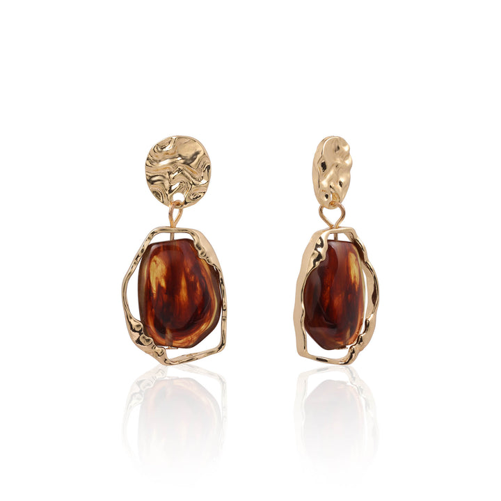 Honey Rock Drop Earrings