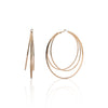 Intertwined Triple Hoop Earrings