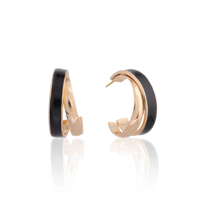 Jet Loop Earrings