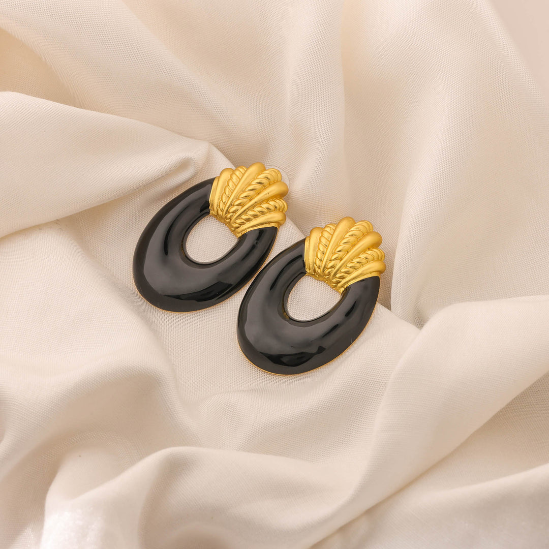 Midnight Shell Earrings
