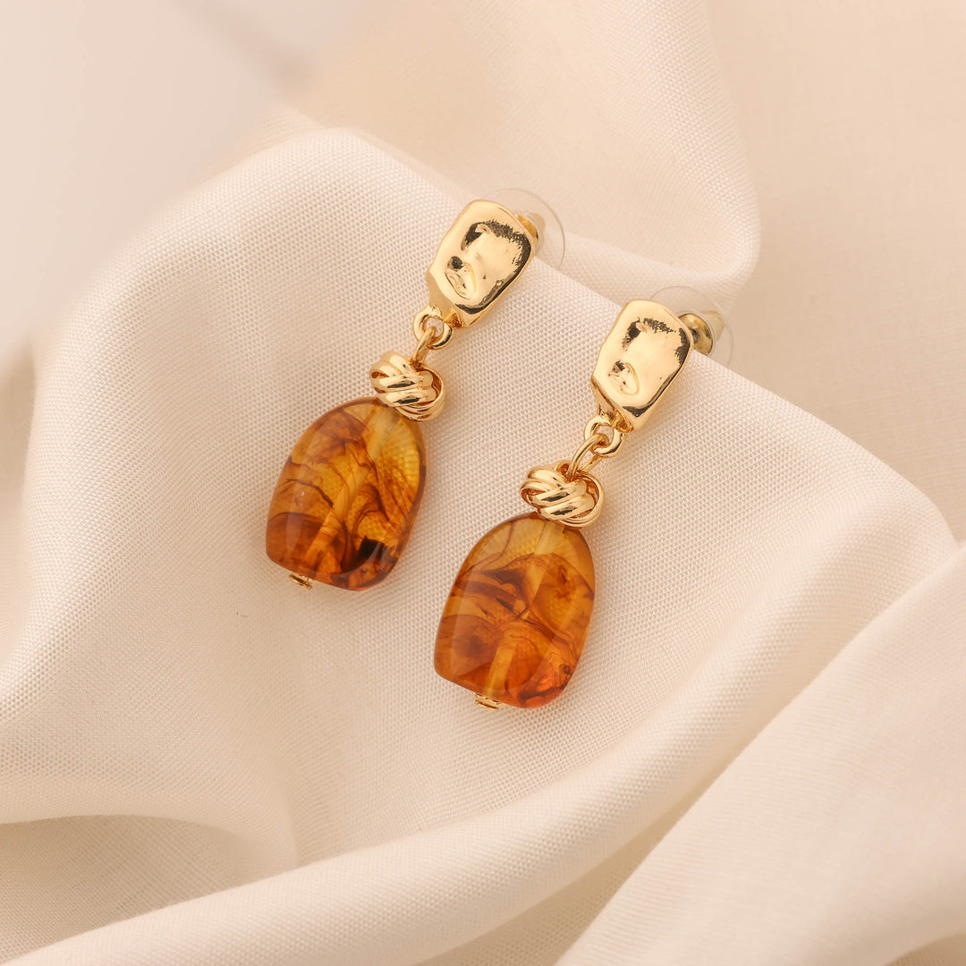 Molten Glow Drop Earrings