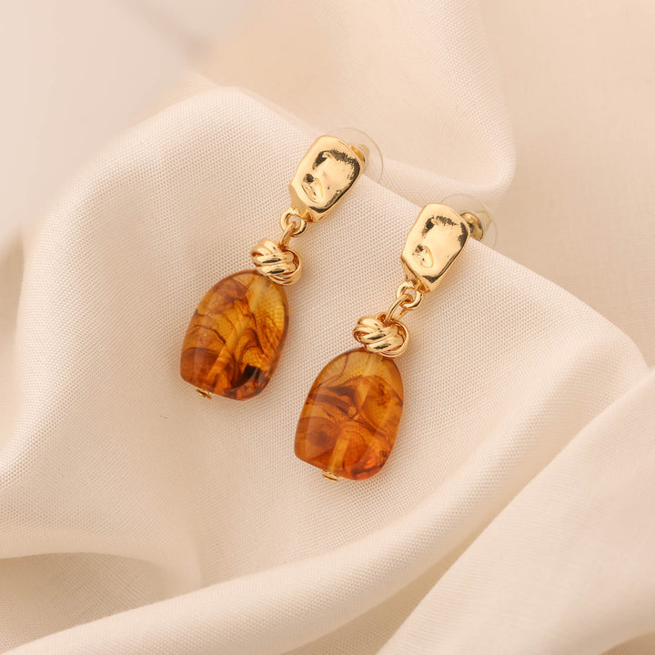 Molten Glow Drop Earrings