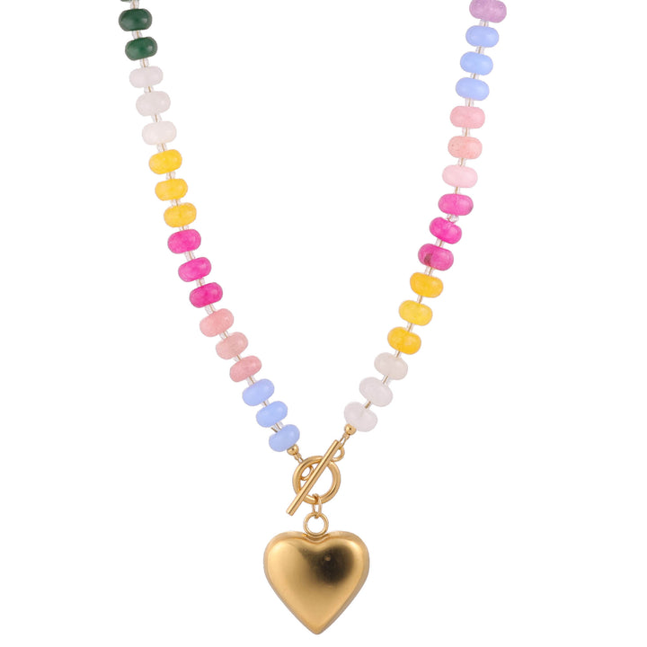 Pastel Bead Love Necklace