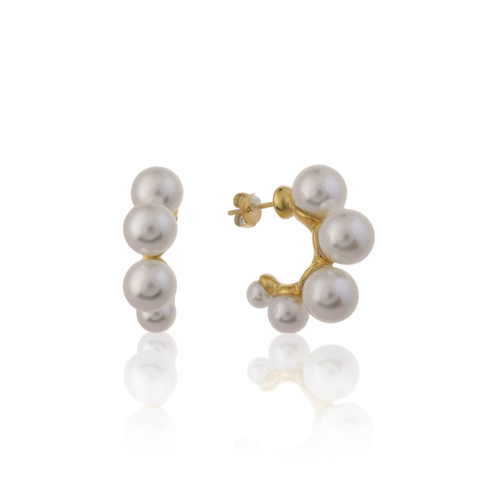 Pearl Bloom Hoops