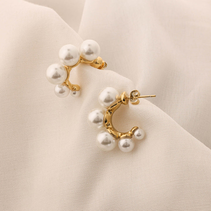 Pearl Bloom Hoops