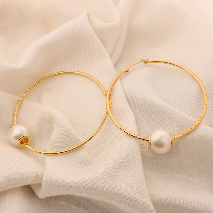 Pearl Drop Hoop