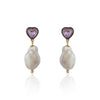 Pearl Heart Danglers