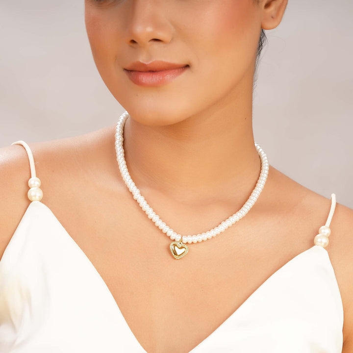 Pearl Whisper Heart Necklace