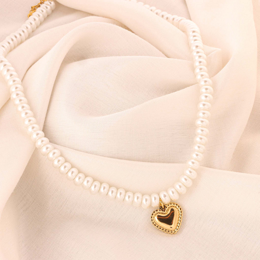 Pearl Whisper Heart Necklace