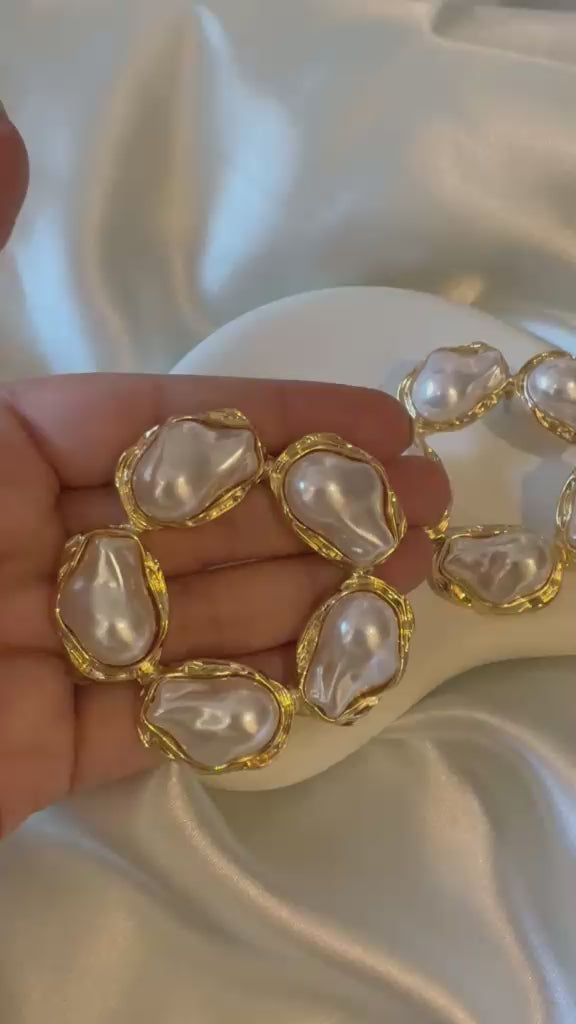 Pearl Halo Studs