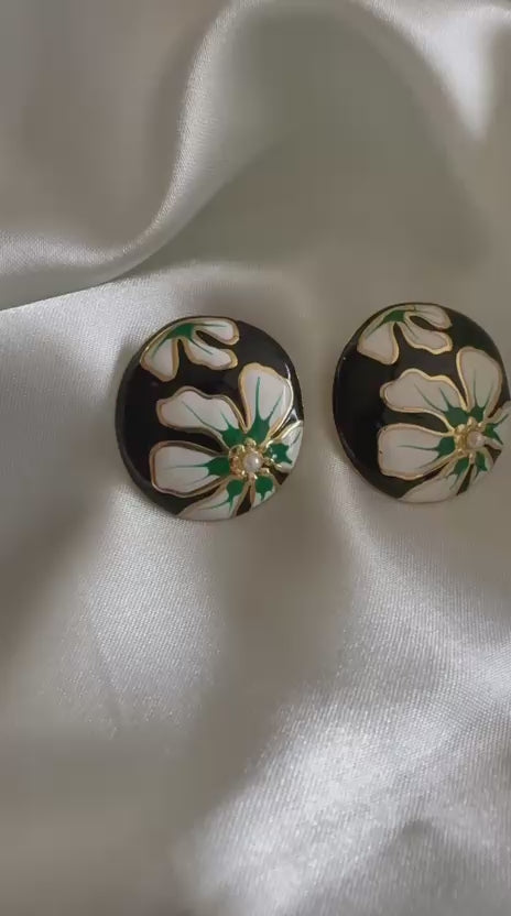 Black Bloom Studs