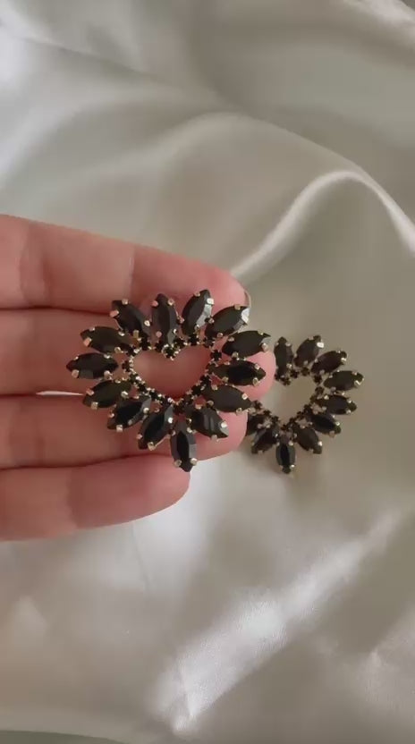 Black Heart Earrings