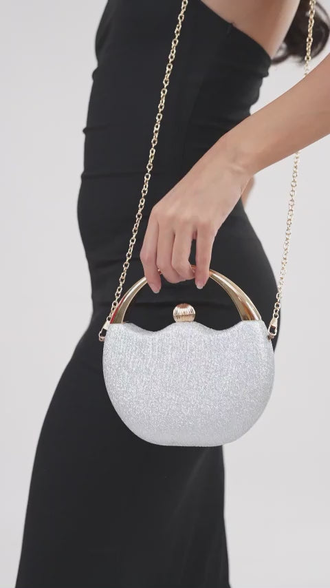 The Silver Crescent Clutch